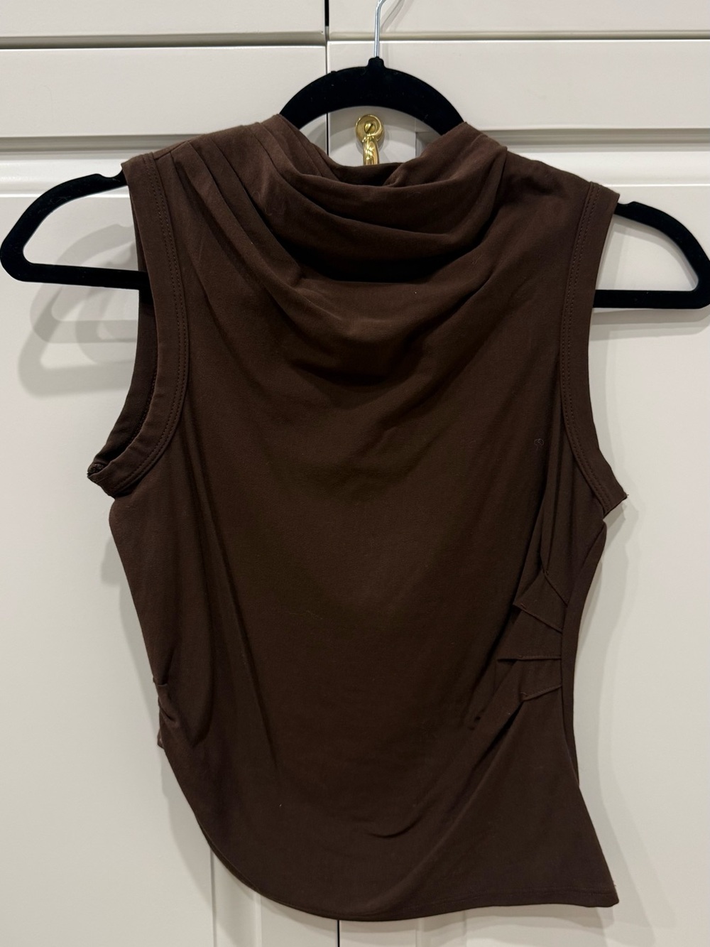 The Line by K Brown Draped Cowl Neck Sleeveless Tank